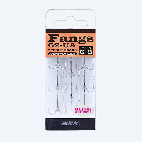 Bkk Fangs Treble Hooks Size 10 8pcs