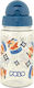 Polo Pirate Kids Water Bottle Thermos Pirates Plastic with Straw tritan kids 450ml