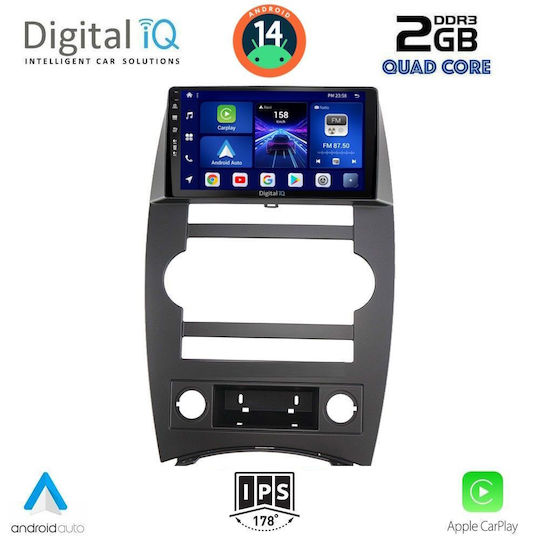 Digital IQ Ηχοσύστημα Αυτοκινήτου για Jeep Commander 2007-2009 (Bluetooth/USB/AUX/WiFi/GPS/Apple-Carplay/Android-Auto) με Οθόνη Αφής 9"