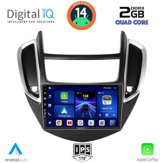 Digital IQ Car Audio System for Chevrolet Trax 2014-2022 (Bluetooth/USB/WiFi/GPS/Apple-Carplay/Android-Auto) with Touch Screen 9"