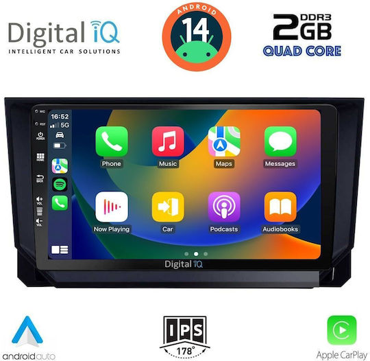 Digital IQ Auto-Audiosystem für Mazda CX-9 2006-2015 (Bluetooth/USB/AUX/WiFi/GPS/Apple-Carplay/Android-Auto) mit Touchscreen 10"