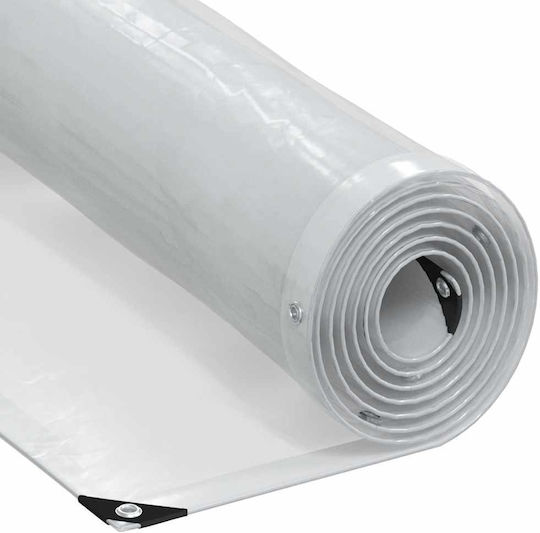 vidaXL Αδιάβροχος Μουσαμάς 140gr/m² 12x5μ. Ελαφρού Τύπου Διάφανος