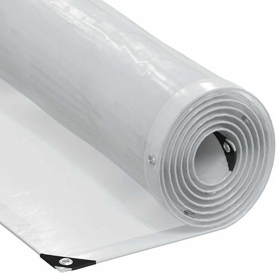vidaXL Waterproof Tarpaulin 140gr/m² 8x8m. Light Type Transparent