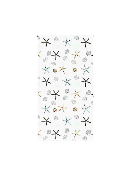 Vidaxl Perdea de Duș Rulou 130x240 cm Lățime Material 126 cm Multicolor
