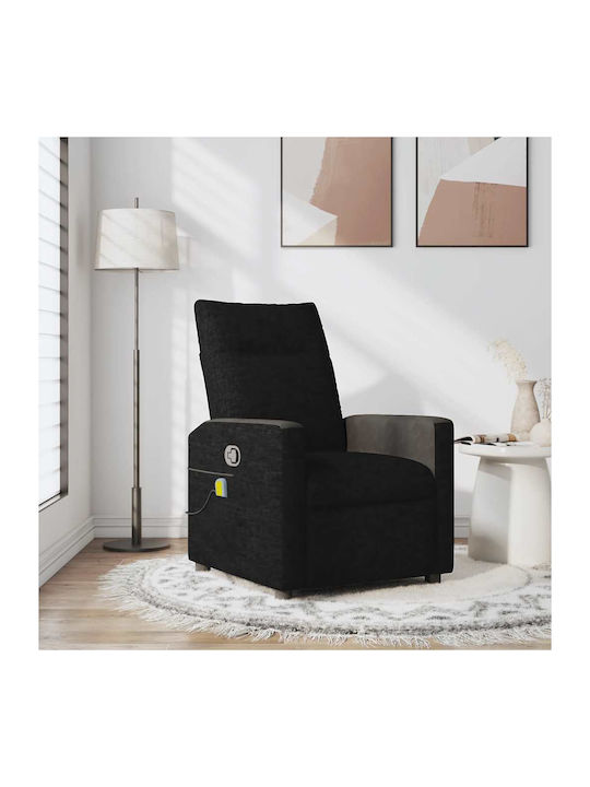 Relax Armchair Massage with Footstool Black 50x54x100cm