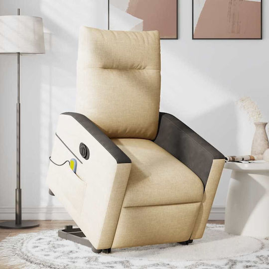 Relax with Footstool 50x54x100cm Cream