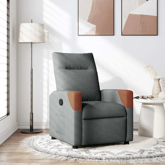 Dunkel Relaxsessel mit Fußhocker Dark Grey 50x54x100cm
