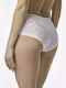 Hochtailliert Damen Slip Nahtlos mit Spitze White