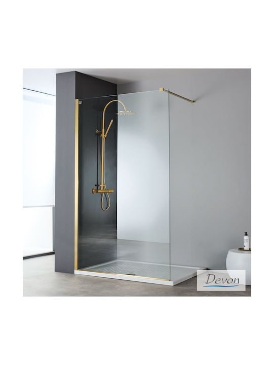 Devon Iwis Walk-in Διαχωριστικό Ντουζιέρας με Συρόμενη Πόρτα 46-68x200cm