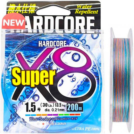 Duel Νήμα Hardcore Super X8 300m Πολύχρωμο #1.2 0.19mm 12kg
