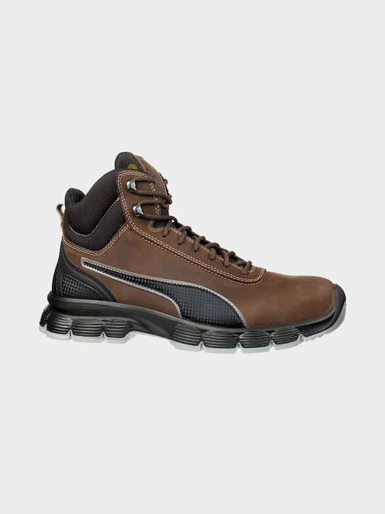 PUMA Pro Condor Μποτάκι Ασφαλείας Καφέ S3 με Πιστοποίηση P, ESD ,SRC