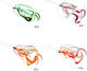 Shimano Replacement Skirts Tiger Baku-baku Rp Red White