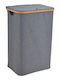 Ankor Laundry Basket Fabric 72l with Lid 40x30x60cm Gray
