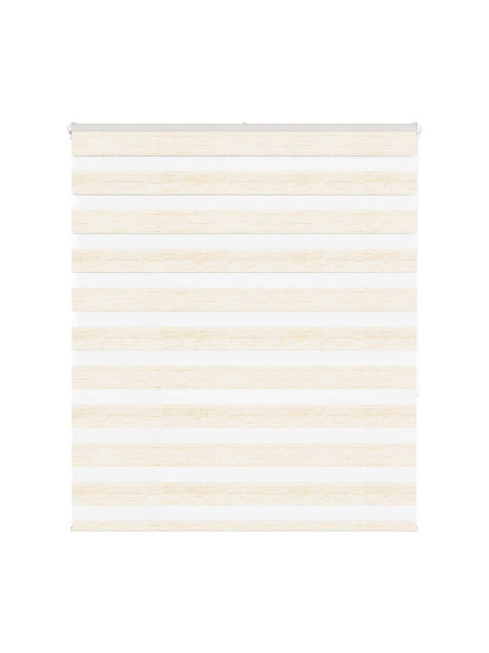 Vidaxl Zebra Blind Beige Marble Fabric Width 130.9 cm Polyester Beige