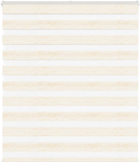 Vidaxl Zebra Blind Beige Marble Fabric Width 125.9 cm Polyester Beige