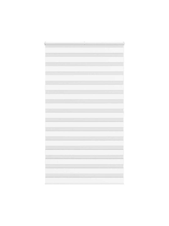 Vidaxl Zebra Blind White Fabric Width 130.9 cm Polyester White