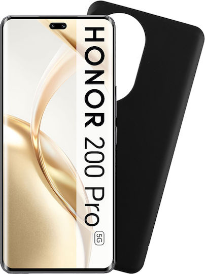Volte-Tel Back Cover Σιλικόνης με Λουράκι Μαύρο (Honor 200 Pro)