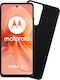 Volte-Tel Back Cover Σιλικόνης με Λουράκι Μαύρο (Moto G24 / G04 / G04s)