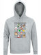 Hoodie Unisex Organic " Super Mario Fanart " Grey Melange