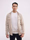 Long-sleeved Denim Shirt Beige
