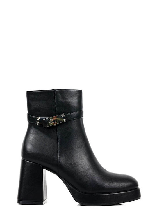 Black Ankle Boots Square Heel