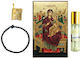 Icon of Virgin Mary Pantanassa Prayer Rope Myrrh Amulet Gift Set Authentic Product of Vatopedi Monastery Holy Great Monastery Vatopedi 30411000003123