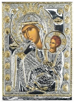 Panagia Paramythia Replica of Miraculous Icon Authentic Product of Vatopedi Monastery Holy Great Monastery Vatopedi 030401000020 30 X 21 Cm