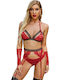 Zoli Underwear Set with Slip Red, Black