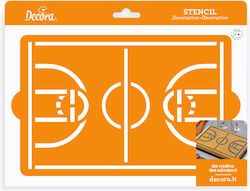 Basketballplatz Schablone 20x30cm