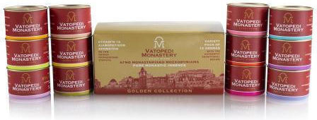 Pure Incense of Mount Athos Old Traditional Recipe 12 x 50g Variety of 12 Scents Authentic Product of Vatopedi Monastery Holy Great Monastery Vatopedi Incense-12x50g