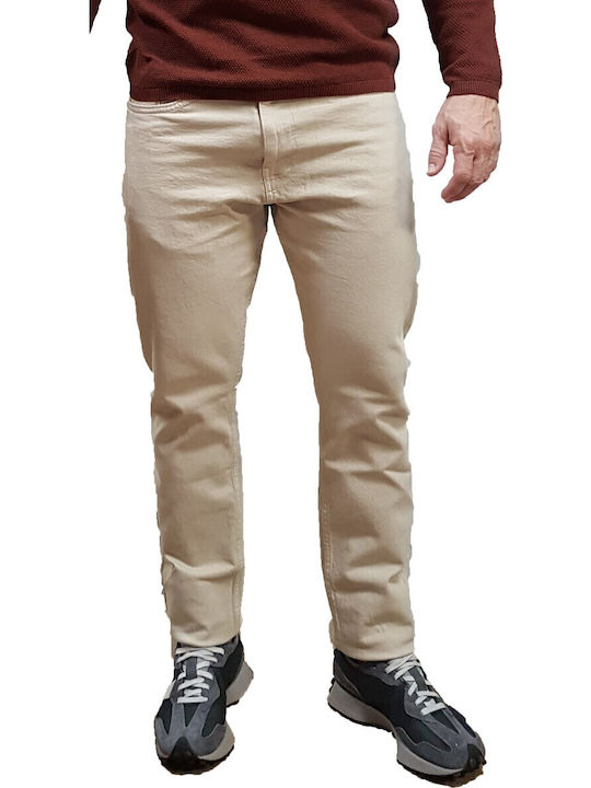 Indicode Men's Slim Fit Beige Jeans Pants