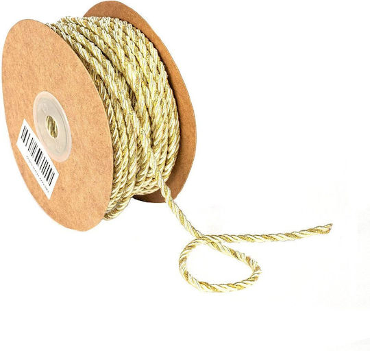 Three-Strand Twisted Cord Ecru-Gold 3mm 20m Twicxxxx-xx3x20-0280xx