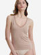 Women's Sleeveless T-Shirt Beige