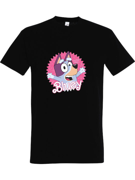 Tricou pentru copii Black Bluey Ft Barbie