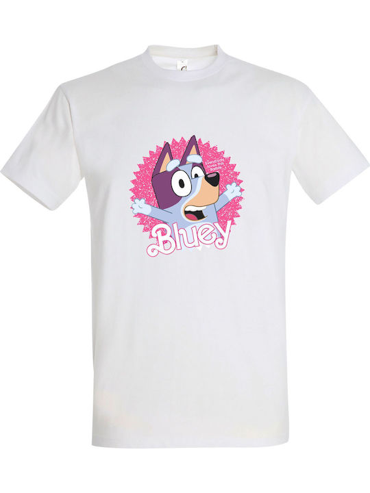 Tricou pentru copii White Bluey Ft Barbie