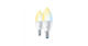 WiZ Smart Λάμπα LED 40W και Σχήμα C37 Ρυθμιζόμενο Λευκό Dimmable