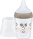 Nuk Πλαστικό Μπιμπερό Perfect Match Κατά των Κολικών με Θηλή Σιλικόνης για 0+ μηνών Γκρι 150ml