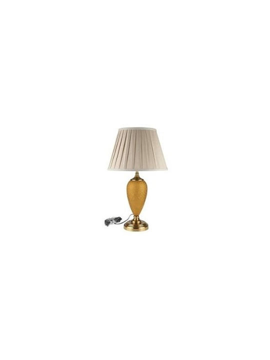 Zen Collection Table Lamp with Beige Shade and Gold Base
