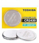 Toshiba Μπαταρία Λιθίου Ρολογιών CR2430 3V 1τμχ