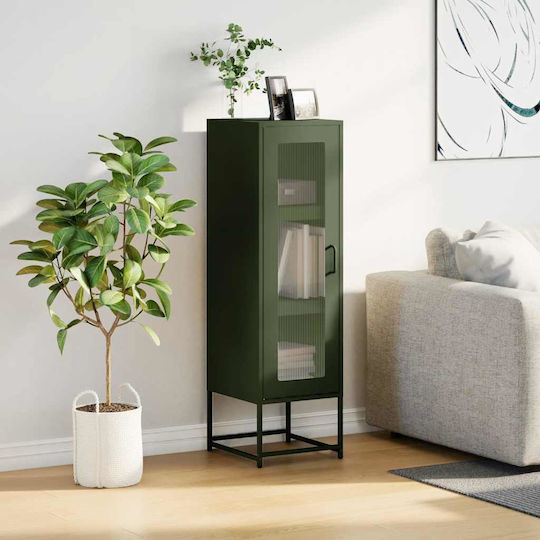 Επιδαπέδια Βιτρίνα από Μέταλλο με Τζάμι Olive 36x39x123cm Επιδαπέδια Βιτρίνα από Μέταλλο με Τζάμι Olive 36x39x123cm