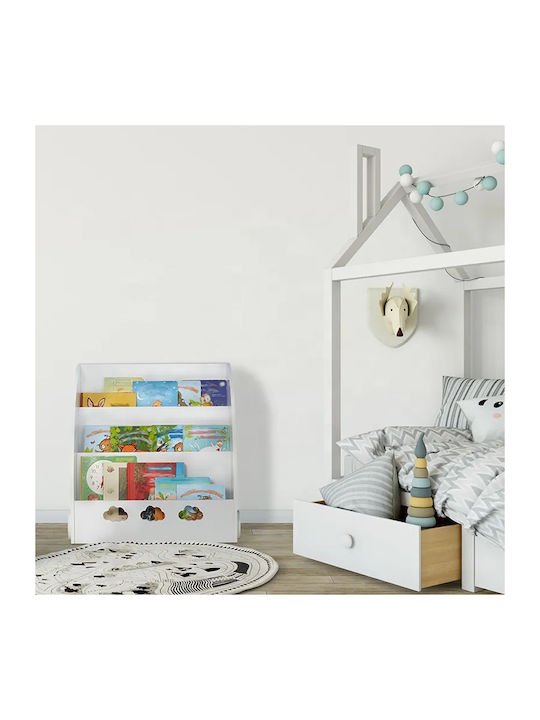 Bibliotecă pardoseală Lemn Ecru 64x53x59cm Bibliotecă pardoseală Lemn Ecru 64x53x59cm