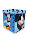 Disney Children's Stool with Storage Space made of Fabric Mickey Light Blue 30x30x30cm 1pcs