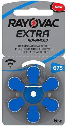 Set 6 Rayovac Zinc Air Hearing Aid Batteries Size 675