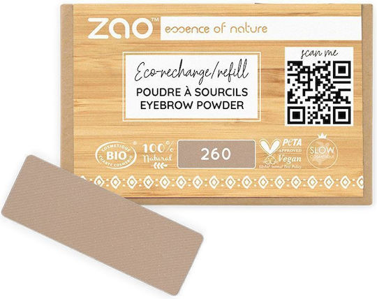Zao Organic Makeup Lidschatten für Augenbrauen 260 Blond-eyebrow Powder