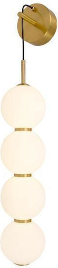 Eurolamp Trea Classic Wall Lamp with Integrated LED and Warm White Light Bronze 65x16x65cm