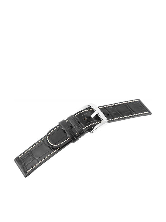 Just Watch Lederriemen Schwarz 22mm