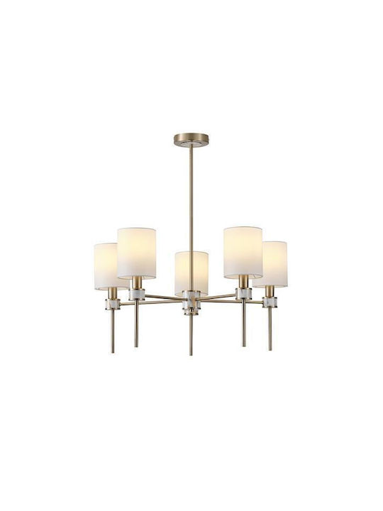 Eurolamp Timeless Κρεμαστό Φωτιστικό Χάλκινο για 5 Λαμπτήρες E14 68x72εκ.