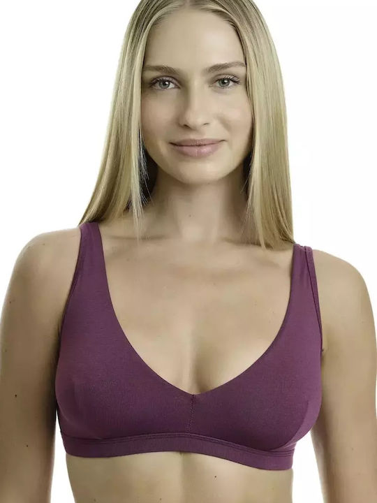 Women's Bra with Light Padding Bordeaux