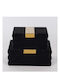Estheti Home Dekorative Boxen Schwarz Set aus 2 Stück 25x15x10 20x12x8cm 752-17082