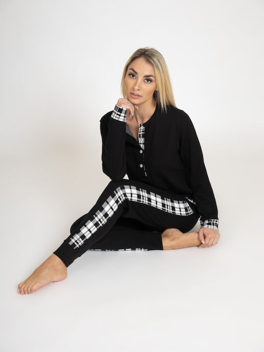 Dama Koupa Maternity Pajama Set & Nursing in Black color